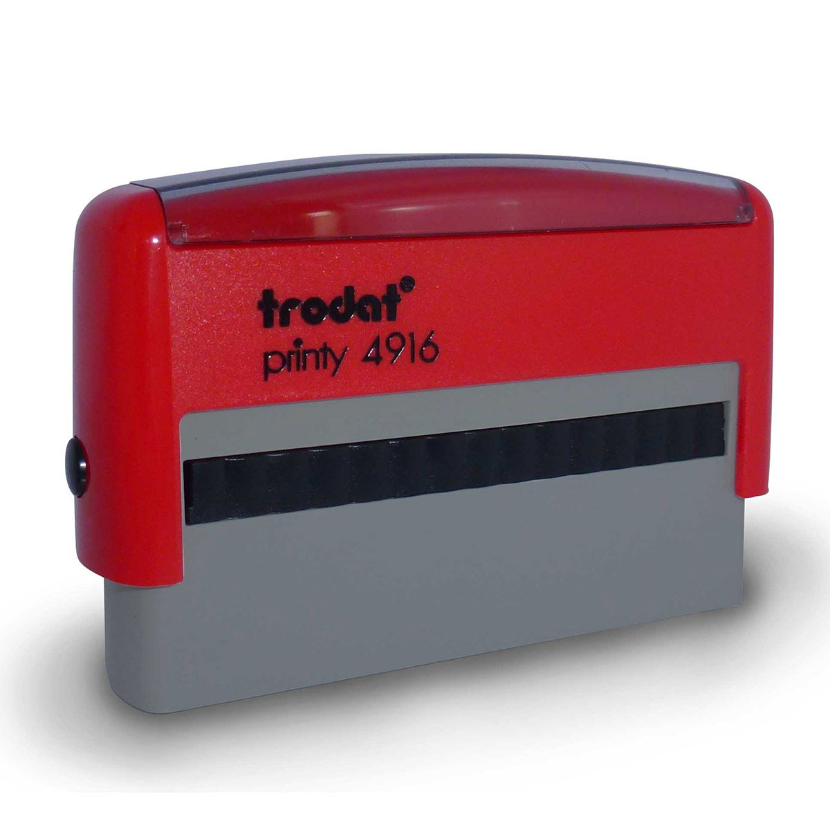 Tampon encreur Trodat PRINTY 4916 - format compact pour bureau et correspondance
Boitier rouge + encre noir