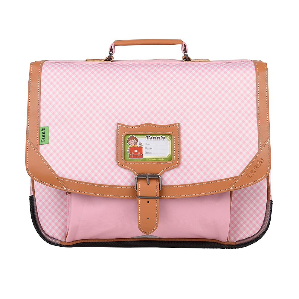 Cartable Tann's CP-CE1 38 cm - Vichy Rose - Pour école primaire