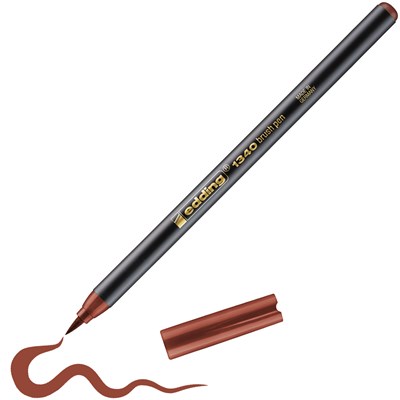 Feutre pinceau Edding Brushpen 1340 - pointe 1-3 mm marron pour dessin et écriture créative artistique