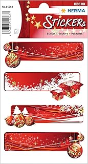 Autocollants cadeaux de Noël HERMA - Symbole de Noël pour décoration festive et emballage cadeau