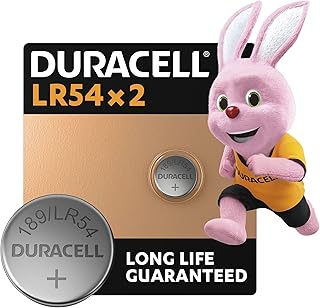 Piles alcalines spéciales DURACELL LR54 - 1,5V (189/LR1130) Lot de 2 pour thermomètres, calculatrices, montres