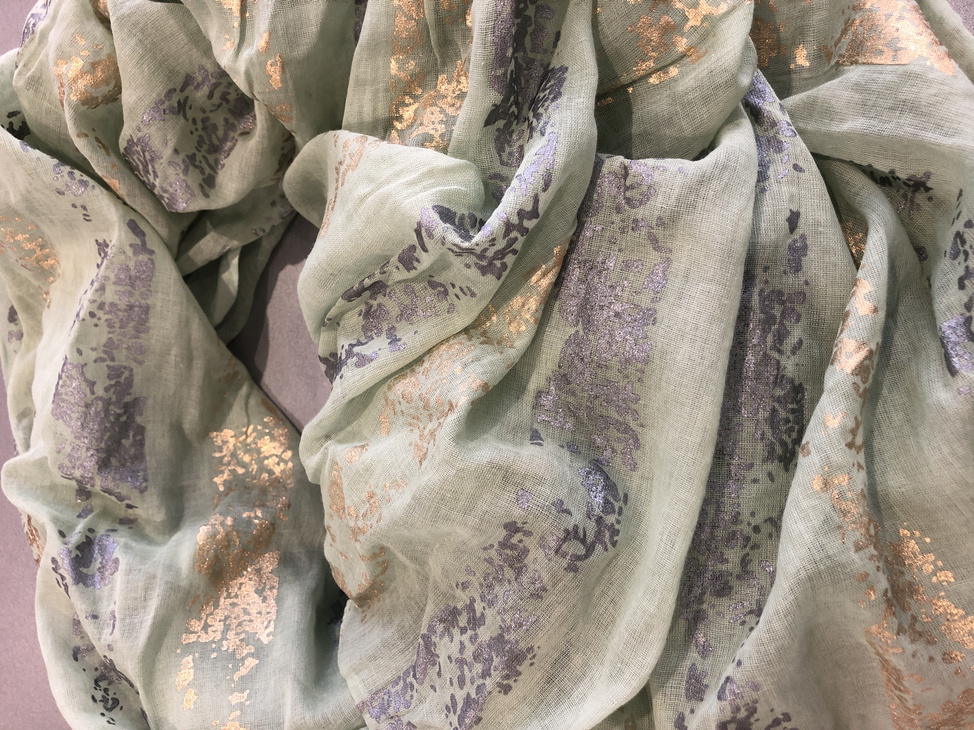 Foulard Accessoire textile 100% Coton Accessoire vert 110x180 cm pour usage quotidien et extérieur