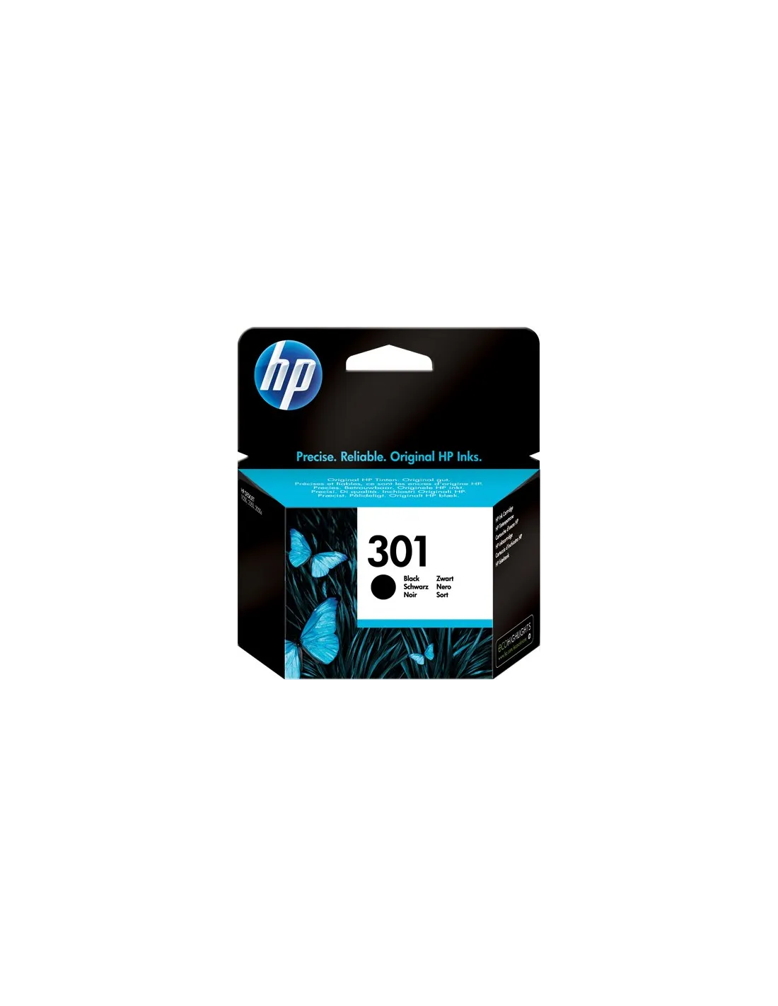 Cartouche d'encre HP 301 Noir - Compatible imprimantes HP Deskjet et Officejet pour usage bureautique et domestique
