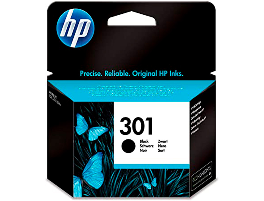 Cartouche d'encre HP 301 Noir - Compatible imprimantes HP Deskjet et Officejet pour usage bureautique et domestique