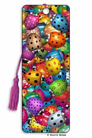 Marque Page 3D Coccinelles Catwalk - Décoration Coccinelles en Relief pour Livres et Cahiers