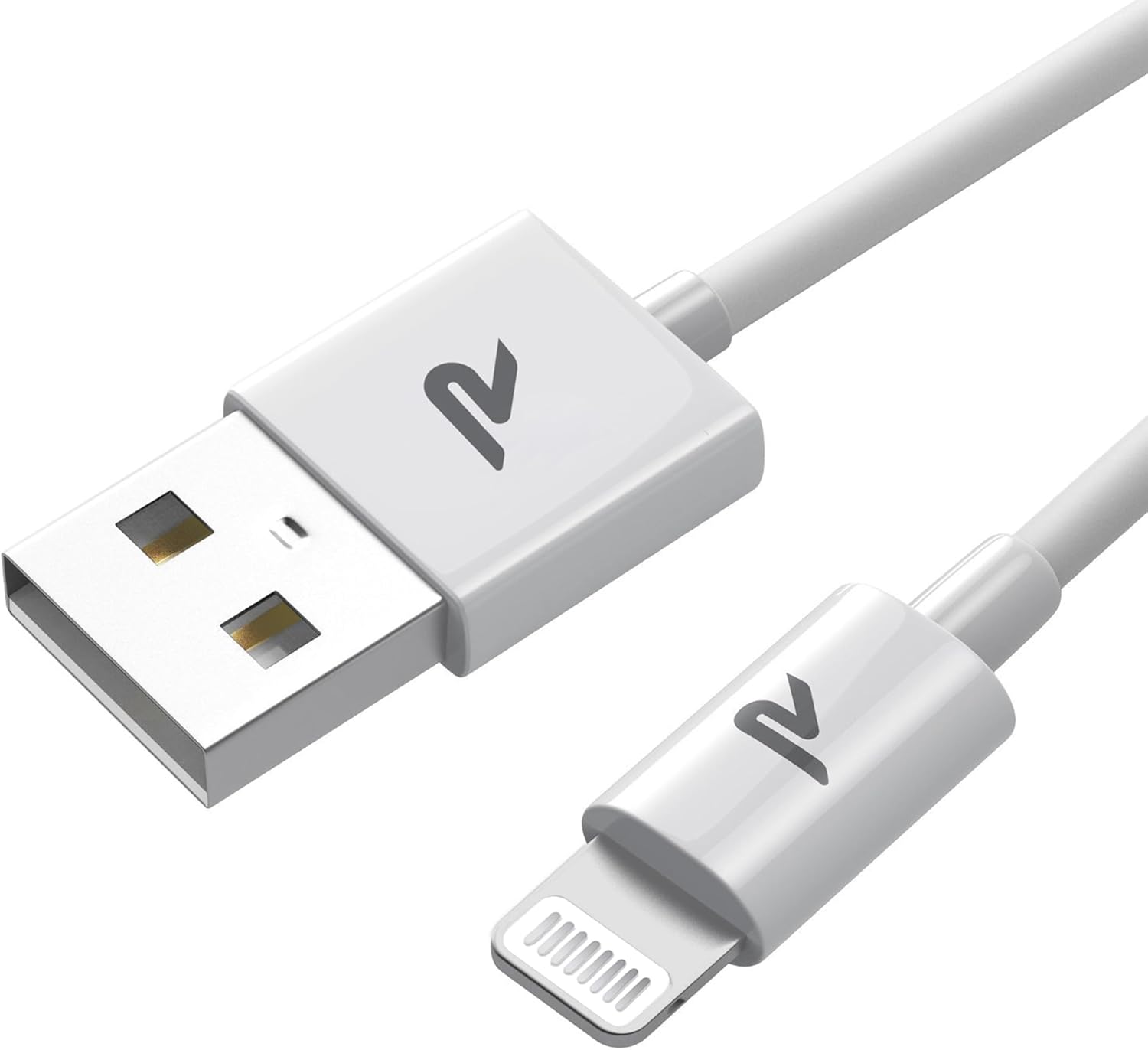 Câble USB vers Lightning RAMPow - 1 m, transfert rapide, compatible iPhone et iPad pour recharge et synchronisation