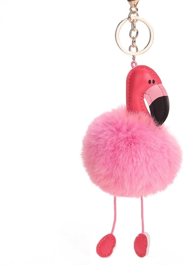 Porte-clés Flamant Rose - Accessoire de Mode Original pour Sac à Main ou Trousseau de Clés