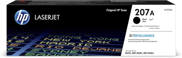 Toner Noir Authentique HP 207A W2210A - Compatible HP Color LaserJet Pro M255/M282/M283 pour impression