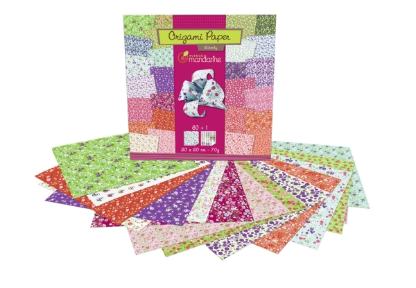 Kit Origami Paper Flowers Avenue Mandarine - Set créatif pour loisirs artistiques