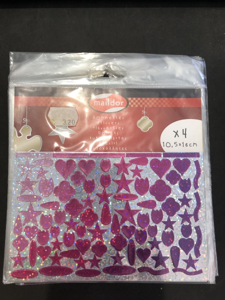 Planche de gommettes autocollantes Maildor - Format A4 Multicolore pour loisirs créatifs et activités manuelles