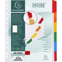 Intercalaires Exacompta A4 Maxi en carton 6 touches - classement et organisation pour bureau et école