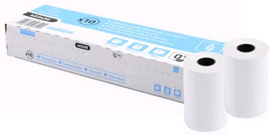 Bobines thermiques Exacompta 57x40x12 mm - Papier sans BPA 18 m pour caisses enregistreuses et terminaux CB