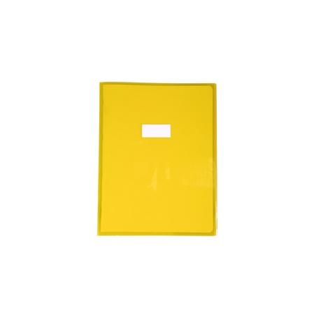 Protège-cahiers Calligraphe 240x320 mm jaune transparent - protection cahier pour fournitures scolaires et bureau