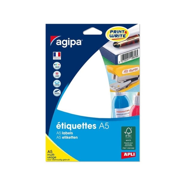 Étiquettes multi-usage Apli 114004 - 640 unités Ø 24 mm Blanc - Pastilles pour organisation et marquage