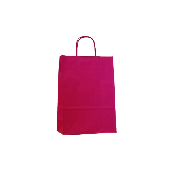 Sac Poignée Ficelle Fuchsia - Dimensions 23x12x30cm pour Transport et Cadeaux