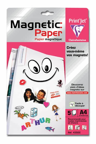 Feuilles magnétiques A4 pour bureau - Magnetic Paper - support adhésif flexible pour affichage et organisation