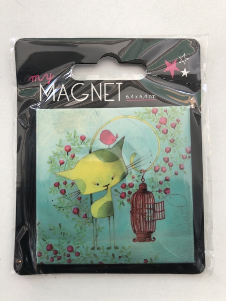 Magnet décoratif Aquarupella Chat - 6.4 x 6.4 cm pour décoration et loisirs créatifs