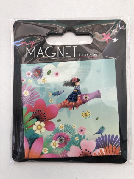 Magnet décoratif pour loisirs créatifs - Fillette cerf-volant 6.4 x 6.4 cm pour décoration printemps et Pâques