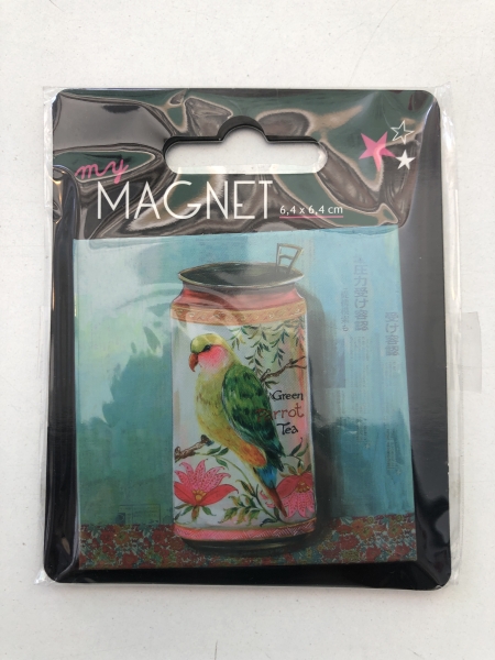 Magnet décoratif Aquarupella Perroquet cannette - 6.4 x 6.4 cm pour décoration et loisirs créatifs printemps et Pâques