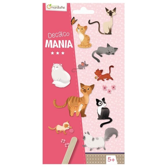 Stickers Décalcomanie Chat - Motifs Félins pour Décoration Créative