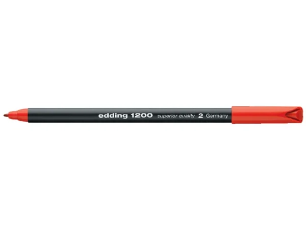 Feutre de coloriage edding 1200 - Pointe 0.5-1 mm - Couleur rouge métal pour dessin et loisirs créatifs