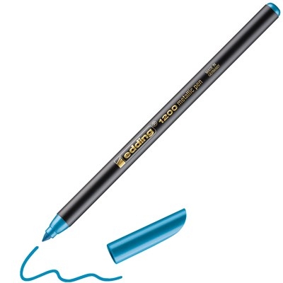 Feutre de coloriage edding 1200 - Pointe 0.5-1 mm - Couleur bleu métal pour dessin et loisirs créatifs