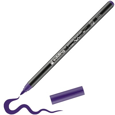 Feutre pinceau Edding 4200 violet - pointe flexible 1 à 4 mm pour dessin et colorisation artistique