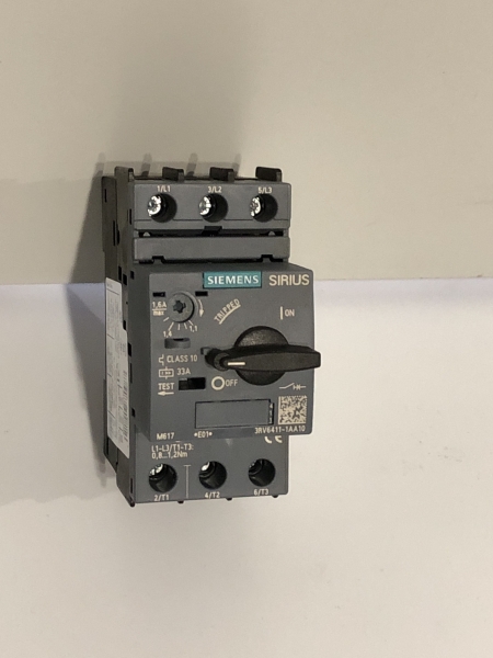 Disjoncteur Moteur Siemens 3RV6411-1AA10 - Protection 1.1 à 1.6 A pour Installation Industrielle