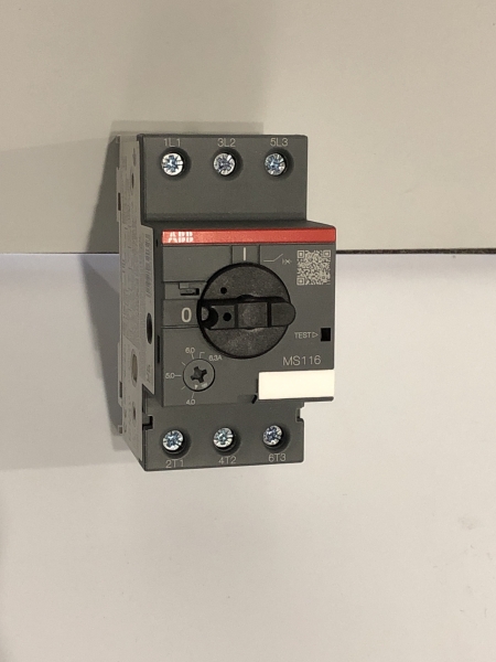 ABB MS116-6.3 manual motor starter - Protection Courant 6.3A pour Machines Industrielles