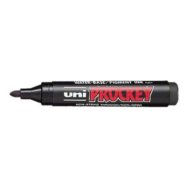 Marqueur permanent uni-ball PROCKEY PM-122 - encre noire, pointe fine, pour bureau et usage professionnel
