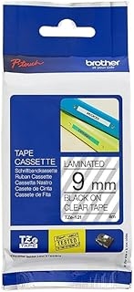 Cassette à ruban Brother TZE-121 - 9mm Transparent Plastifié pour Étiqueteuse