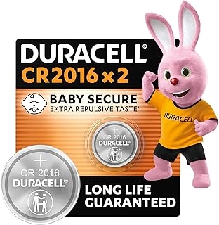 Piles Boutons Lithium Duracell CR2016 - 3V Lot de 2 Pour Clés Électroniques et Montres Fitness