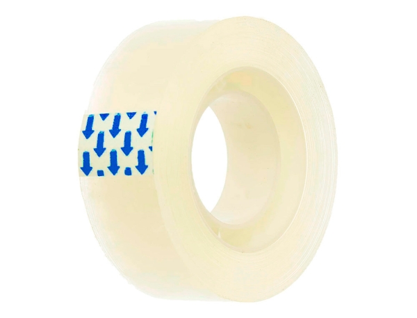 Ruban adhésif Q-Connect transparent 19 mm x 33 m - adhésif économique résistant pour bureau et fournitures scolaires
