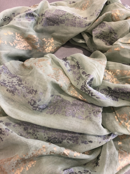 Foulard Accessoire textile 100% Coton Accessoire vert 110x180 cm pour usage quotidien et extérieur