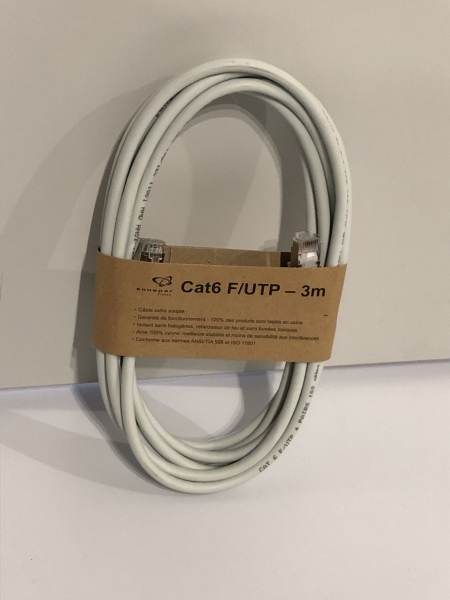 Câble Ethernet RJ45 Cat 6 SONEPAR - 3 M Gigabit Réseau pour Connexion Internet