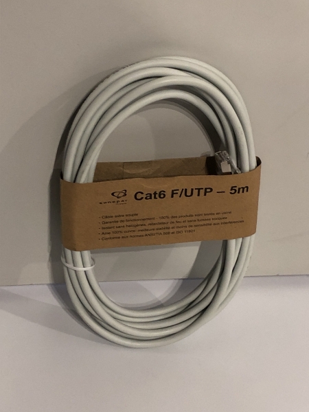Câble Ethernet RJ45 Cat 6 SONEPAR - 5 M Gigabit Réseau pour Connexion Internet