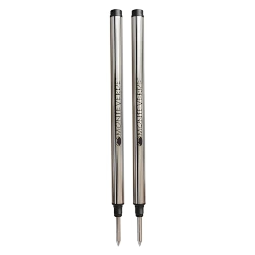Recharges roller Monteverde Montblanc - Noir pointe moyenne pour écriture bureau et scolaire