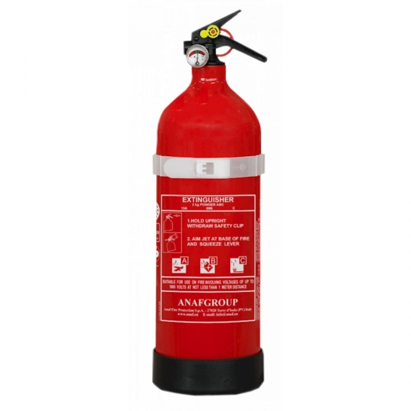 Extincteur à poudre ABC 2kg - Sécurité incendie polyvalente pour maison, bureau, véhicule