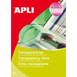 Films transparents universels Apli Paper - A4 50 feuilles pour rétroprojecteur et protection documents