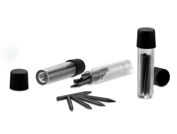 Mine graphite Liderpapel 2mm grande résistance pour compas - étui de 3 unités adapté à géométrie scolaire