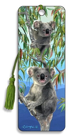 Marque Page 3D Koala Catwalk - Décoration en Relief pour Livres et Cahiers