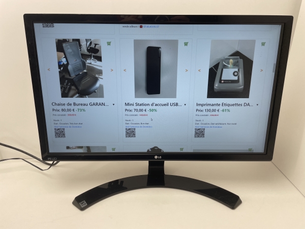 Écran LED LG 22MP58VQ-P 21.5" - HDMI DVI-D VGA - Pour Ordinateur et Multimédia