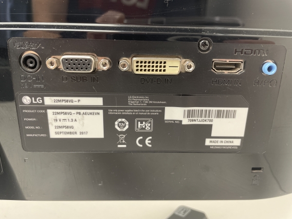 Écran LED LG 22MP58VQ-P 21.5