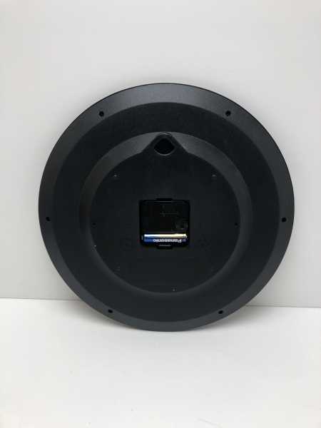 Horloge murale moderne - Plastique noir diamètre 30 cm - Fonctionne avec pile pour maison ou bureau