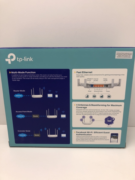 Routeur Wifi TP-Link Archer C50 - 802.11ac, 300 Mbps 2.4 GHz, 867 Mbps 5 GHz, Point d'accès, Réseau invité