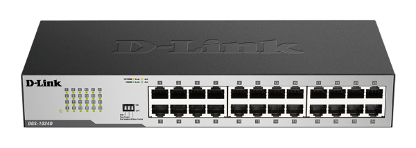 Switch Ethernet D-LINK DGS-1024D - 24 ports Gigabit 10/100/1000 Mbps Rackable pour Réseaux