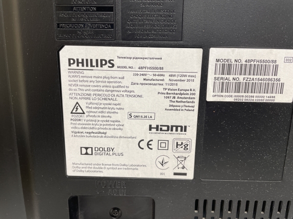 Télévision LED Philips 48PFH5500 - 48 pouces Full HD 1080p Smart TV Wi-Fi Bluetooth