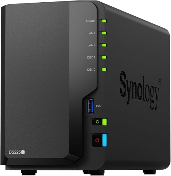 Serveur NAS Synology DS218+ - 2 baies, processeur Intel Celeron, 2 Go RAM