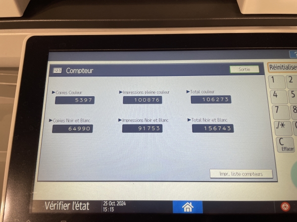 Photocopieur RICOH IM C3000 avec Module de finition 