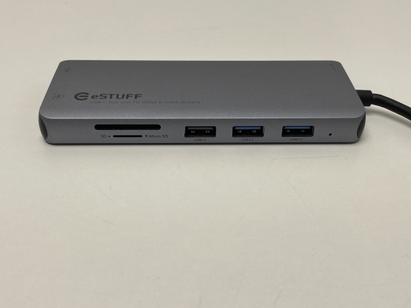 Station d'accueil HUB USB-C eSTUFF - USB-A, VGA, HDMI, Carte SD et Micro, Ethernet, Jack - Pour ordinateur portable